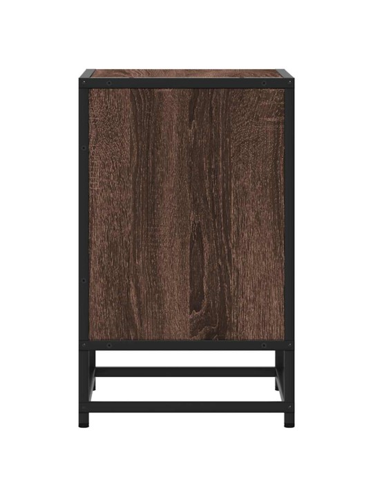 ÖÖKAPP PRUUN TAMM 40X31X50 CM KONSTRUEERITUD PUIT JA METALL