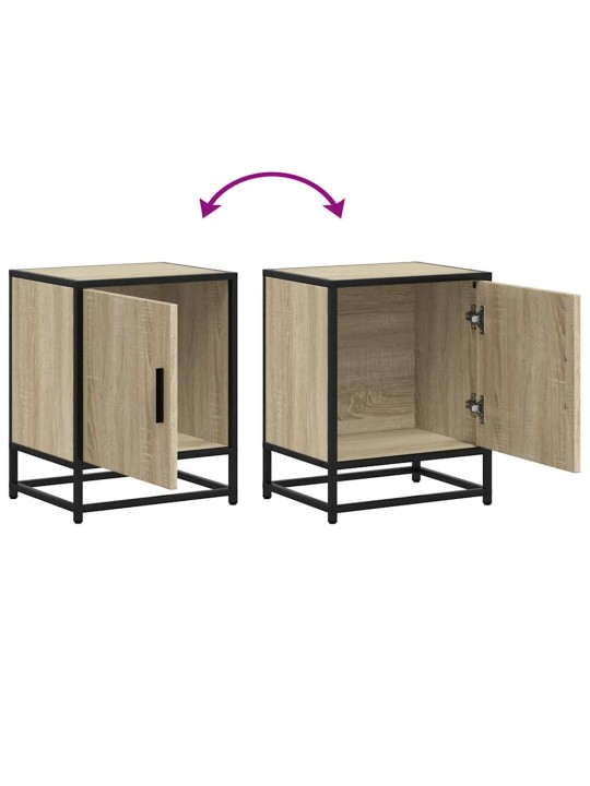 ÖÖKAPP SONOMA TAMM 40X31X50 CM INSENERITUD PUIT JA METALL