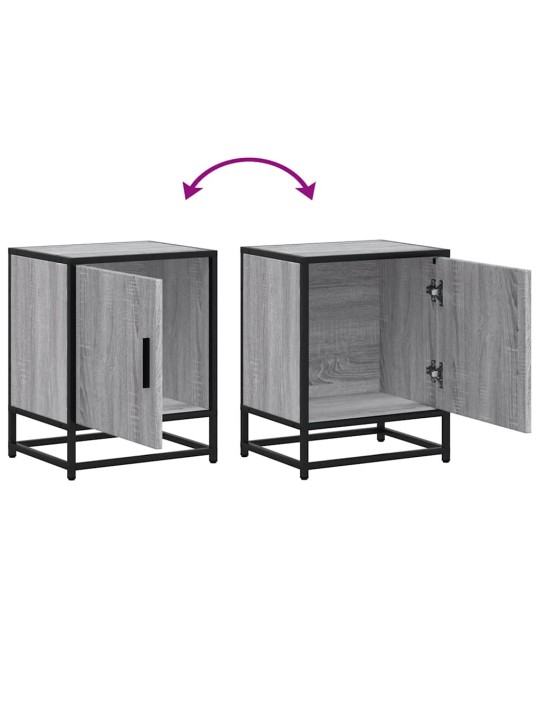 ÖÖKAPID 2 TK HALL SONOMA 40X31X50 CM ENGINEERED WOOD AND METAL
