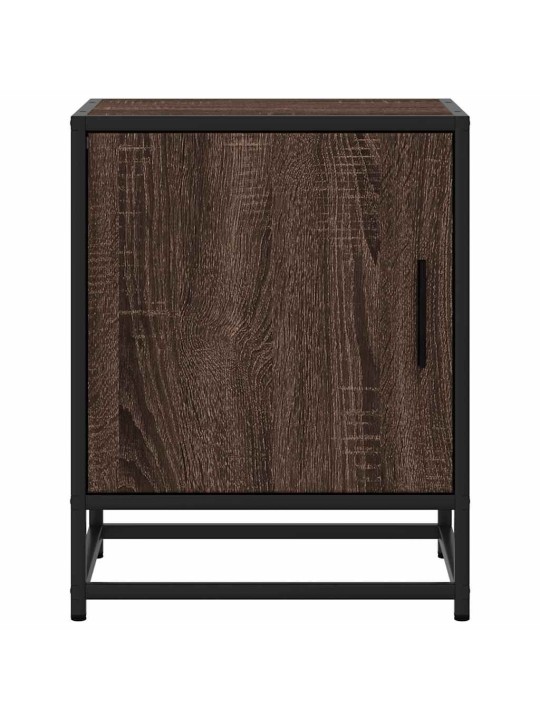 ÖÖKAPP PRUUN TAMM 40X31X50 CM KONSTRUEERITUD PUIT JA METALL