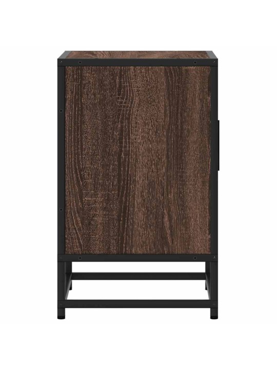 ÖÖKAPP PRUUN TAMM 40X31X50 CM KONSTRUEERITUD PUIT JA METALL