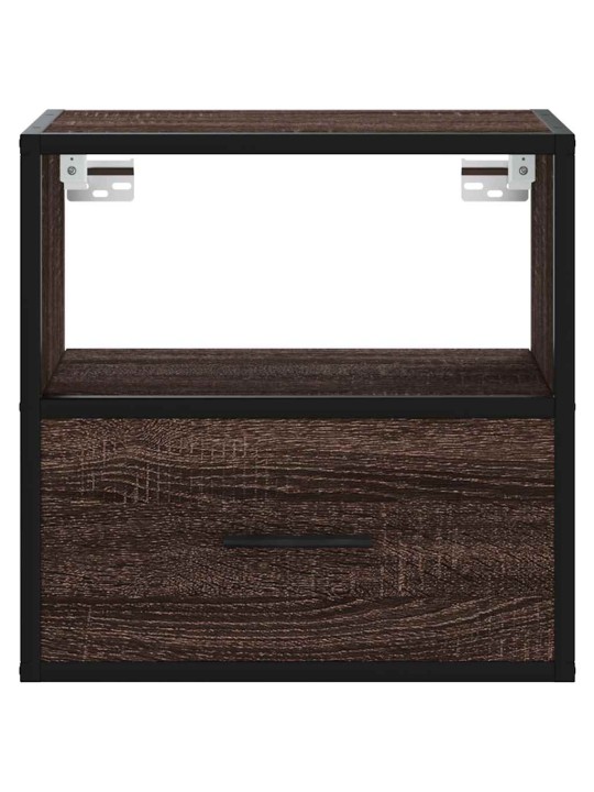 SEINALE KINNITATAVAD ÖÖKAPID 2 TK PRUUN TAMM 40X31X39,5 CM