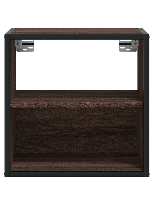 SEINALE KINNITATAVAD ÖÖKAPID 2 TK PRUUN TAMM 40X31X39,5 CM