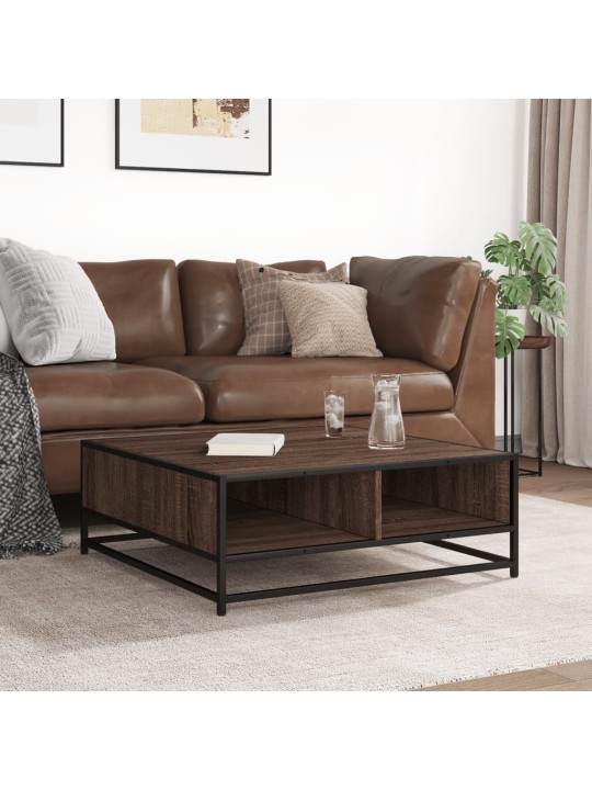 DIIVANILAUD PRUUN TAMM 80X80X30 CM ENGINEERED WOOD AND METAL