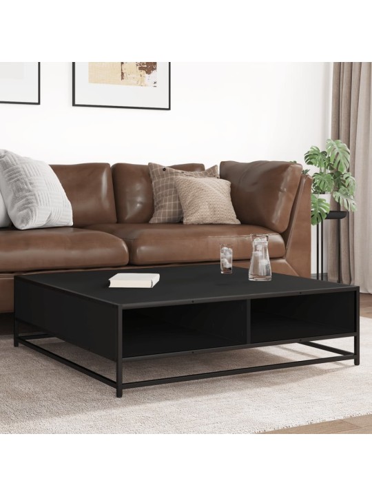 DIIVANILAUD MUST 100X100X30 CM ENGINEERED WOOD AND METAL