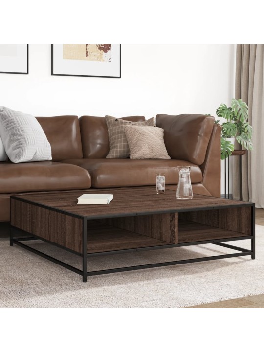 DIIVANILAUD PRUUN TAMM 100X100X30 CM INSENERITUD PUIT JA METALL