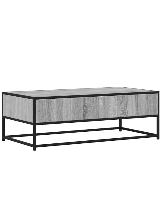 KOHVILAUD, HALL SONOMA TAMM, 100X50X35 CM, TEHISPUIT JA METALL
