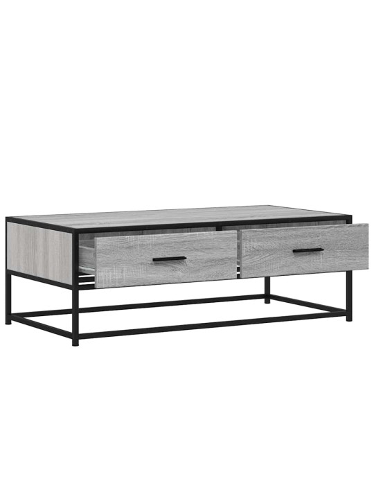 KOHVILAUD, HALL SONOMA TAMM, 100X50X35 CM, TEHISPUIT JA METALL