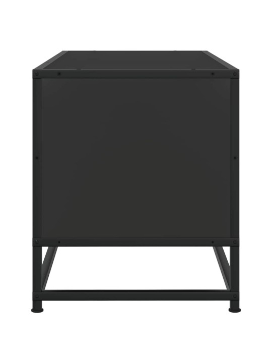 TELERIKAPP MUST 100X34,5X40 CM ENGINEERED WOOD AND METAL