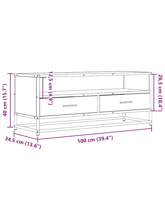 TELERIKAPP, HALL SONOMA TAMM, 100X34,5X40 CM, TEHISPUIT