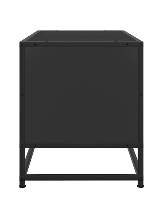 TELERIKAPP, MUST, 80X34,5X40 CM, TEHISPUIT JA METALL