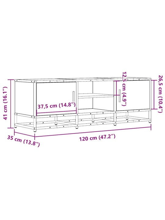 TELERIKAPP, SUITSUTATUD TAMM, 120X35X41 CM, TEHISPUIT