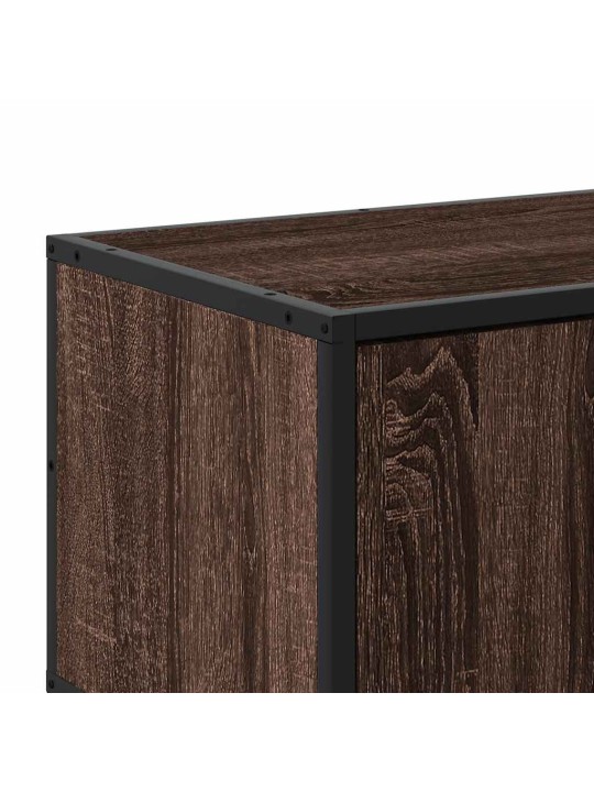 TELERIKAPP, PRUUN TAMM, 120X35X41 CM, TEHISPUIT JA METALL
