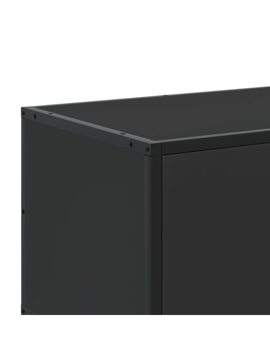 TELERIKAPP MUST 150X35X41 CM ENGINEERED WOOD AND METAL