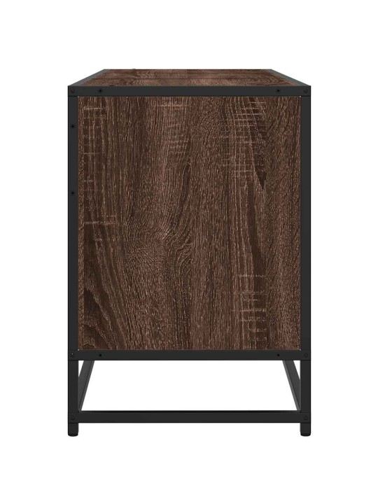 TELERIKAPP, PRUUN TAMM, 150X35X41 CM, TEHISPUIT JA METALL