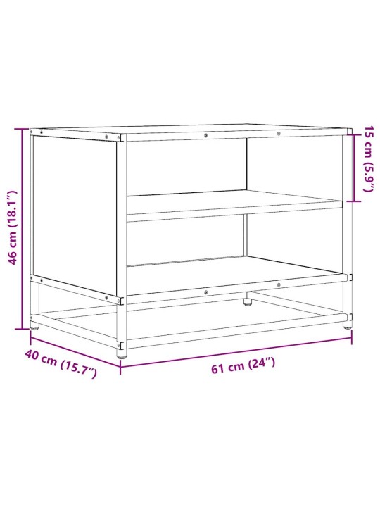 TELERIKAPP MUST 61X40X46 CM ENGINEERED WOOD AND METAL