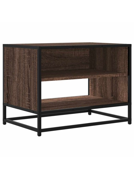 TELERIKAPP PRUUN TAMM 61X40X46 CM ENGINEERED WOOD AND METAL