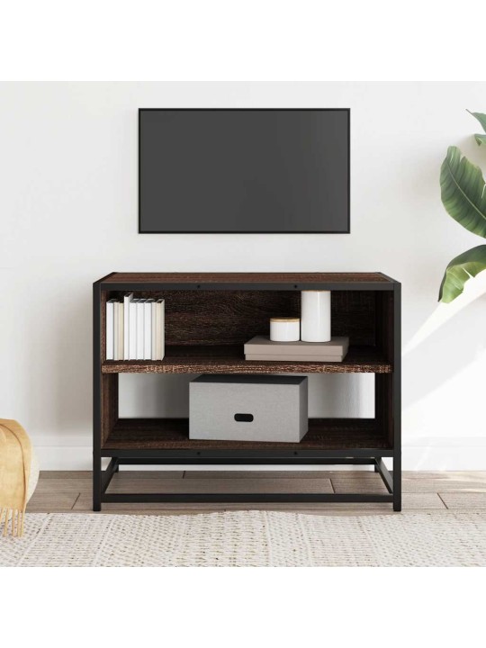 TELERIKAPP PRUUN TAMM 61X40X46 CM ENGINEERED WOOD AND METAL