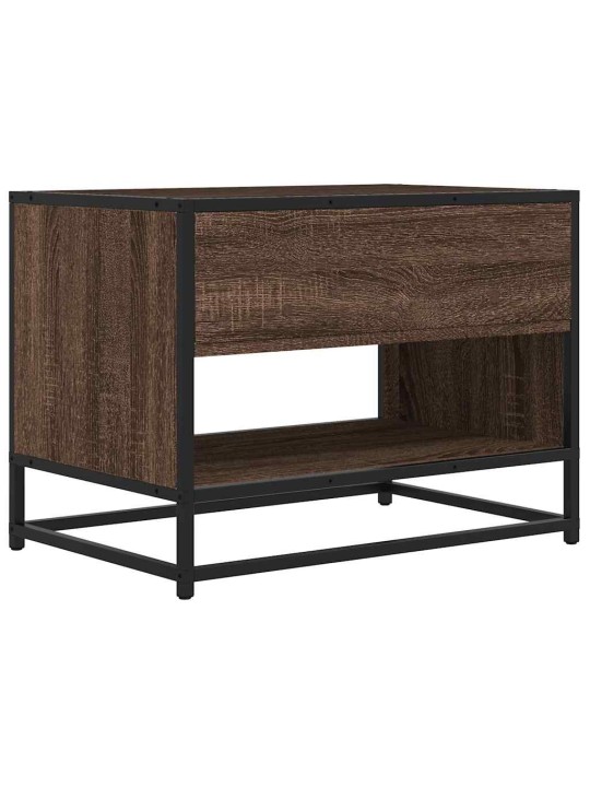 TELERIKAPP PRUUN TAMM 61X40X46 CM ENGINEERED WOOD AND METAL