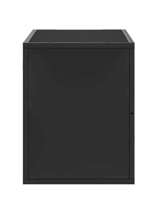 TELERIKAPP MUST 80X31X39,5 CM ENGINEERED WOOD AND METAL