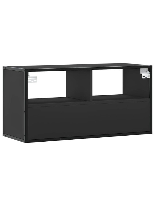 TELERIKAPP MUST 80X31X39,5 CM ENGINEERED WOOD AND METAL