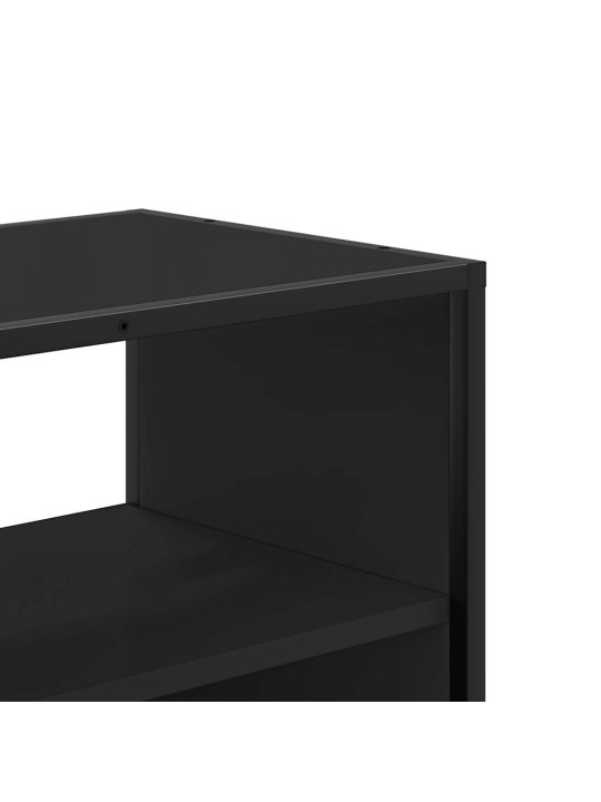 TELERIKAPP MUST 80X31X39,5 CM ENGINEERED WOOD AND METAL