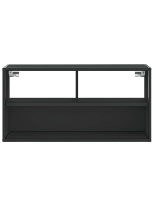 TELERIKAPP MUST 80X31X39,5 CM ENGINEERED WOOD AND METAL