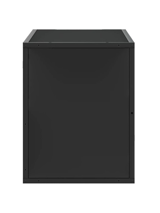 TELERIKAPP MUST 80X31X39,5 CM ENGINEERED WOOD AND METAL