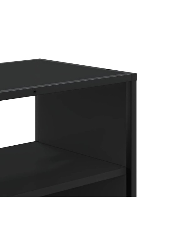 TELERIKAPP MUST 80X31X39,5 CM ENGINEERED WOOD AND METAL