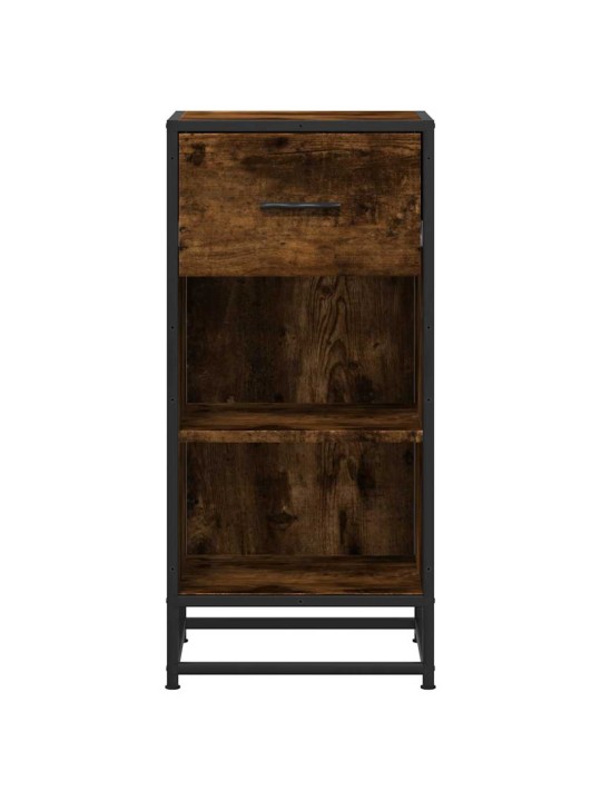 PUHVETKAPP, SUITSUTATUD TAMM, 35,5X35X76CM, TEHISPUIT JA METALL