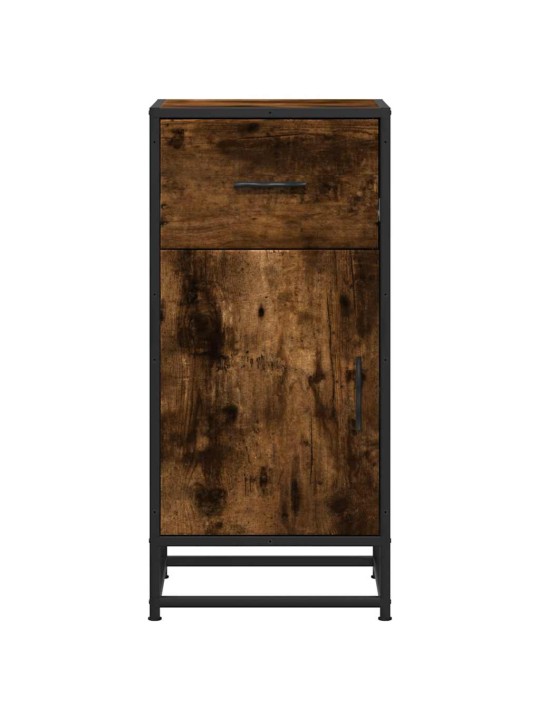 PUHVETKAPP, SUITSUTATUD TAMM, 35,5X35X76CM, TEHISPUIT JA METALL