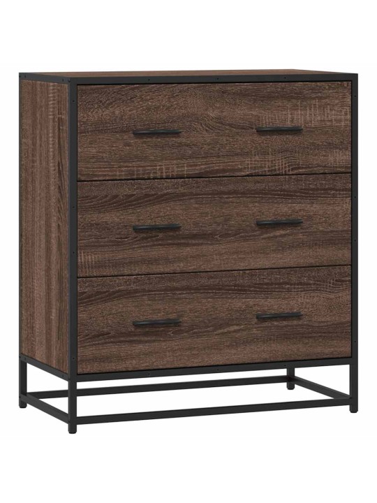 PUHVETKAPP PRUUN TAMM 68X35X76 CM ENGINEERED WOOD AND METAL
