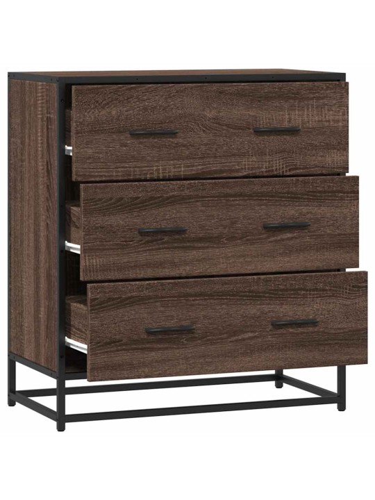 PUHVETKAPP PRUUN TAMM 68X35X76 CM ENGINEERED WOOD AND METAL