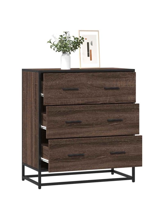 PUHVETKAPP PRUUN TAMM 68X35X76 CM ENGINEERED WOOD AND METAL