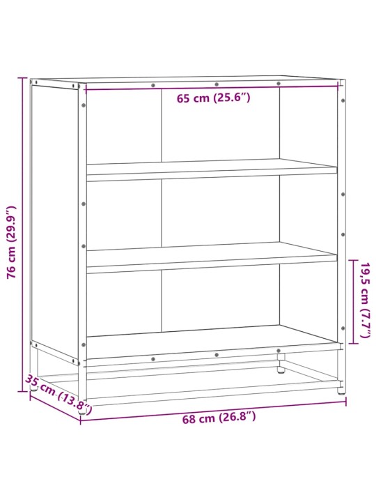 PUHVETKAPP PRUUN TAMM 68X35X76 CM ENGINEERED WOOD AND METAL
