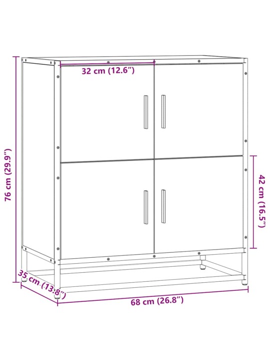 PUHVETKAPP SONOMA TAMM 68X35X76 CM ENGINEERED WOOD