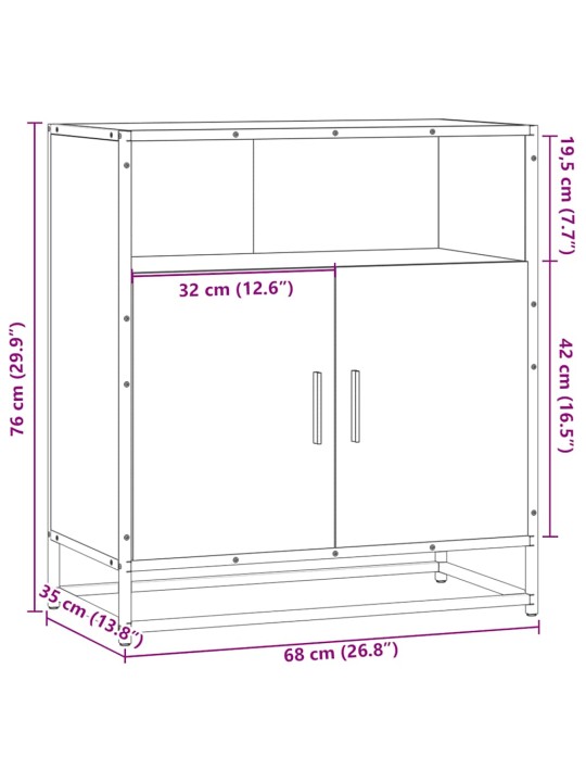 PUHVETKAPP SONOMA TAMM 68X35X76 CM ENGINEERED WOOD