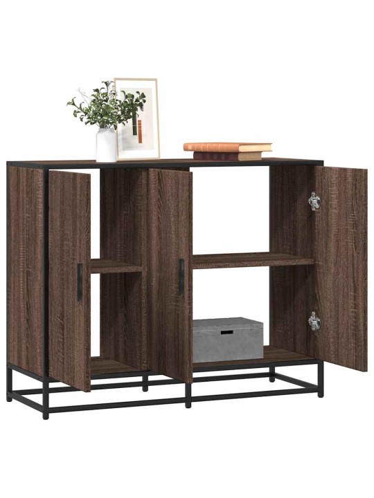 PUHVETKAPP PRUUN TAMM 94X35X76 CM ENGINEERED WOOD