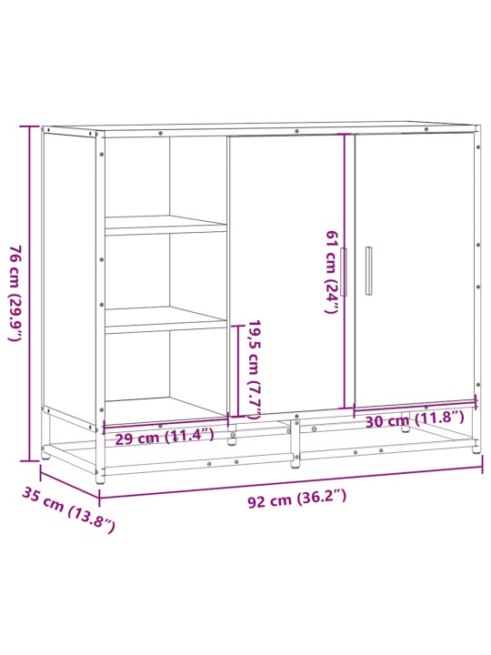 PUHVETKAPP, MUST, 92X35X76 CM, TEHISPUIT