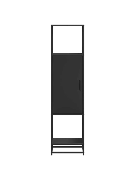 HIGHBOARD BLACK 35,5X35X139 CM ENGINEERED WOOD AND METAL
