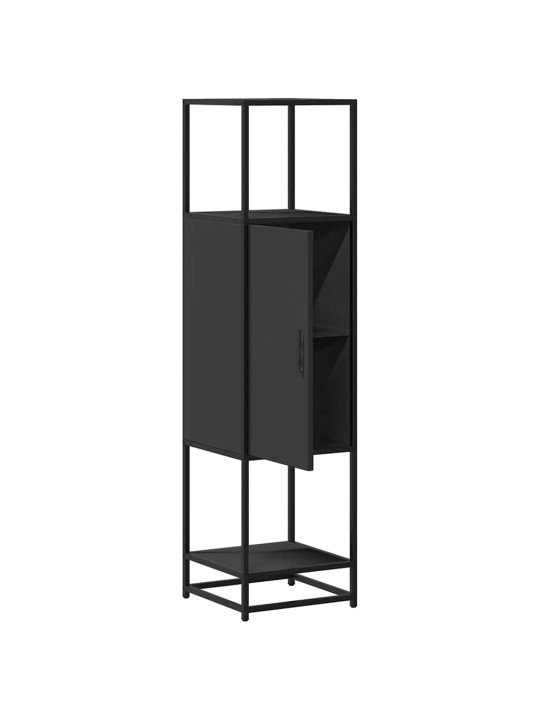 HIGHBOARD BLACK 35,5X35X139 CM ENGINEERED WOOD AND METAL