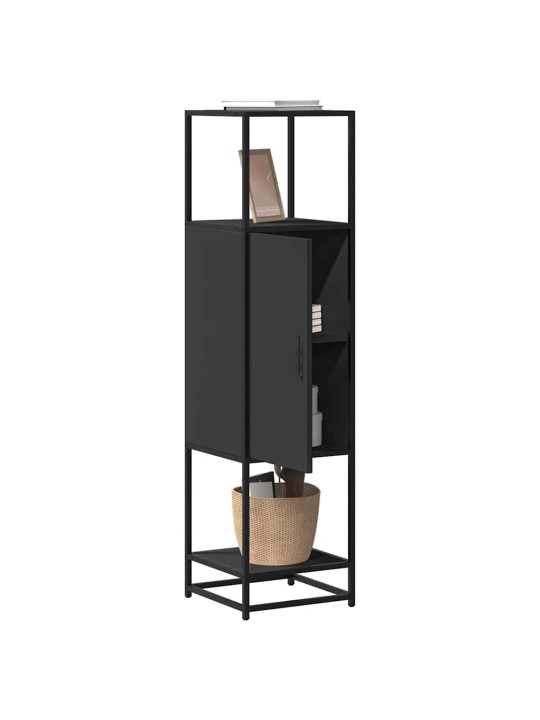 HIGHBOARD BLACK 35,5X35X139 CM ENGINEERED WOOD AND METAL