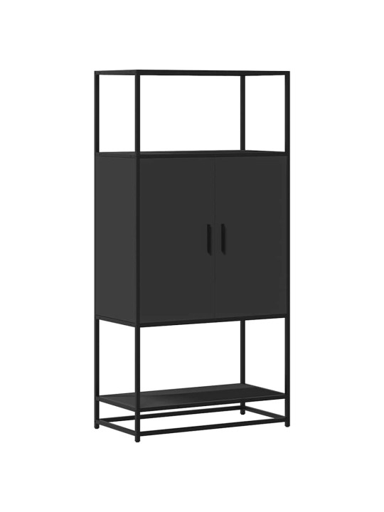HIGHBOARD BLACK 68X35X139 CM ENGINEERED WOOD AND METAL