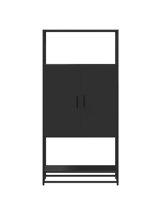 HIGHBOARD BLACK 68X35X139 CM ENGINEERED WOOD AND METAL