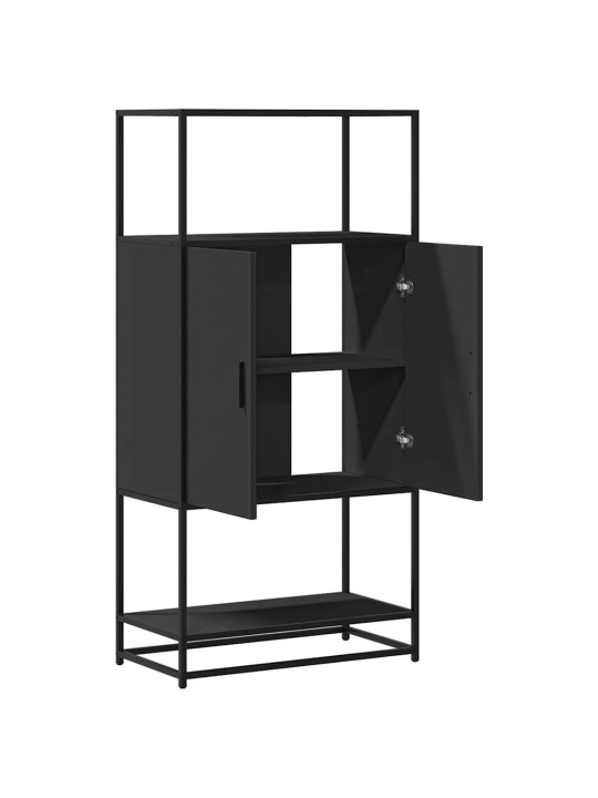 HIGHBOARD BLACK 68X35X139 CM ENGINEERED WOOD AND METAL