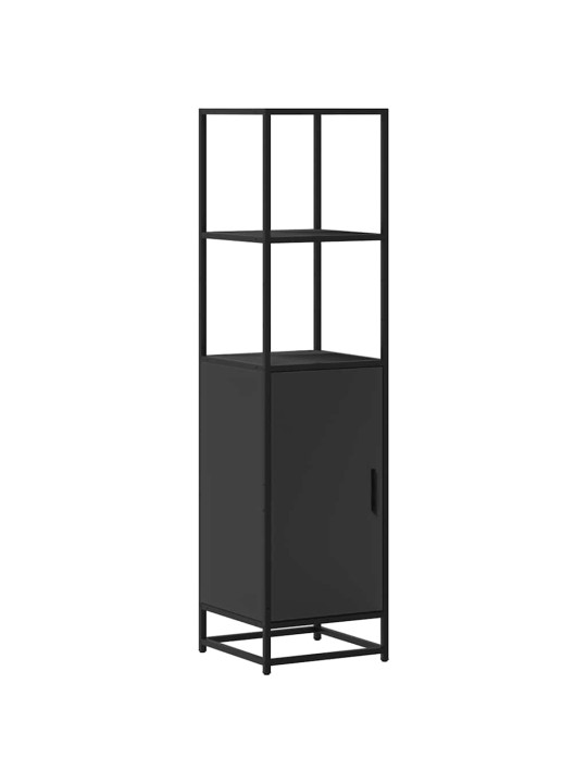 HIGHBOARD BLACK 35,5X35X139 CM ENGINEERED WOOD AND METAL
