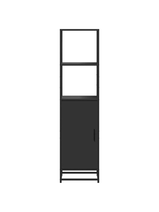 HIGHBOARD BLACK 35,5X35X139 CM ENGINEERED WOOD AND METAL