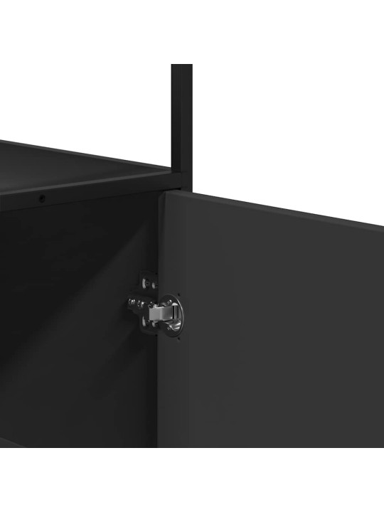 HIGHBOARD BLACK 35,5X35X139 CM ENGINEERED WOOD AND METAL