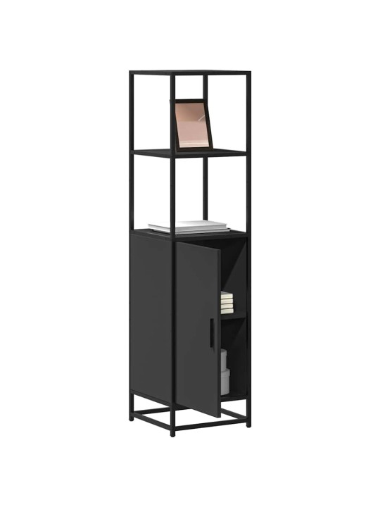 HIGHBOARD BLACK 35,5X35X139 CM ENGINEERED WOOD AND METAL