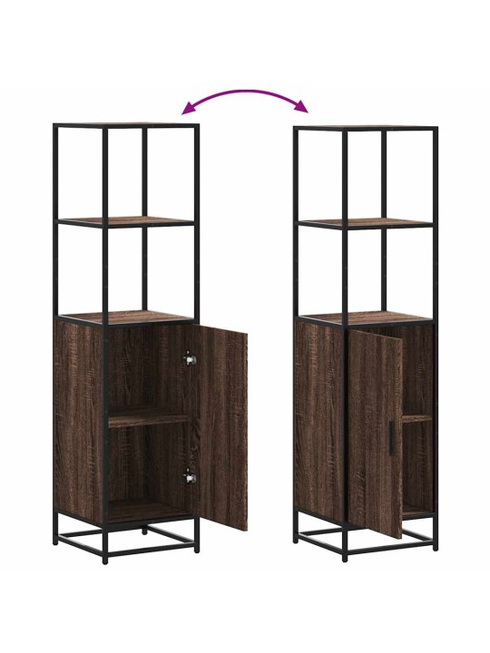HIGHBOARD PRUUN TAMM 35,5X35X139 CM ENGINEERED WOOD AND METAL